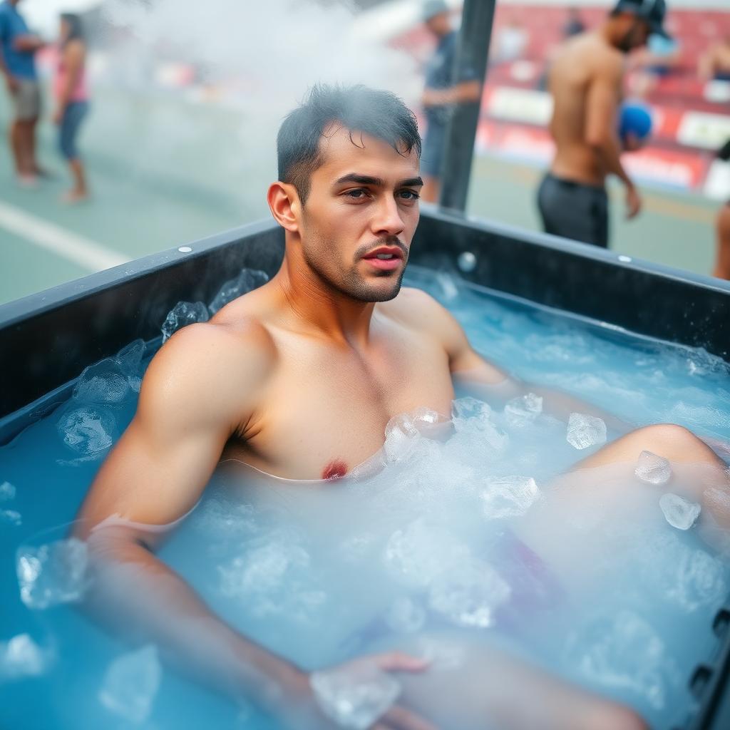 Tina de hielo para recuperación
